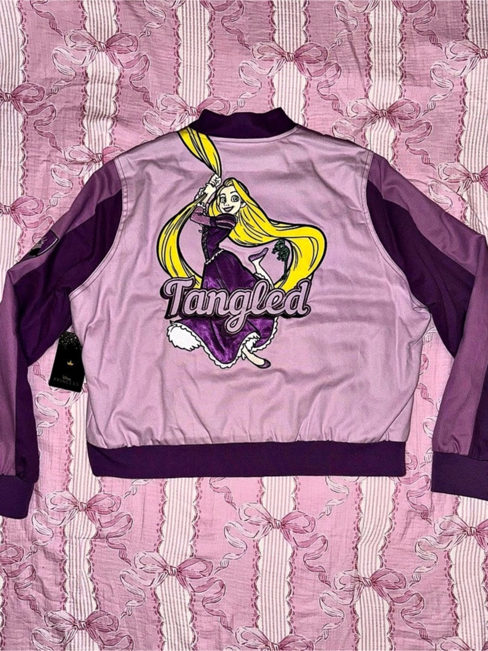 DISNEY TANGLED RAPUNZEL WOMEN'S CROPPED MOTO JACKET
